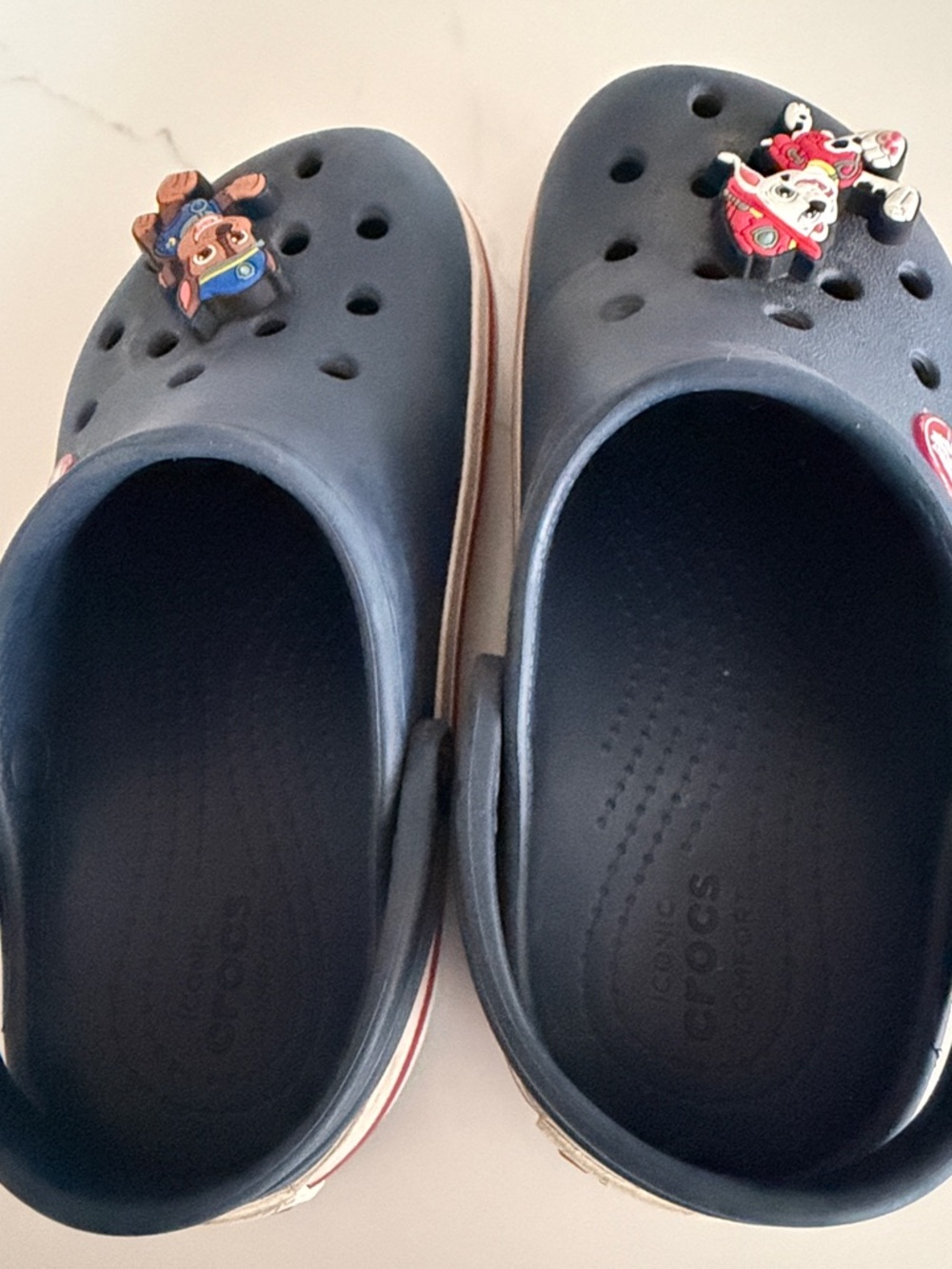 CROCS Kids Navy Blue Clog Sandals with Paw Patrol Charms - Picture 6 of 6